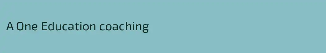 A One Education coaching
